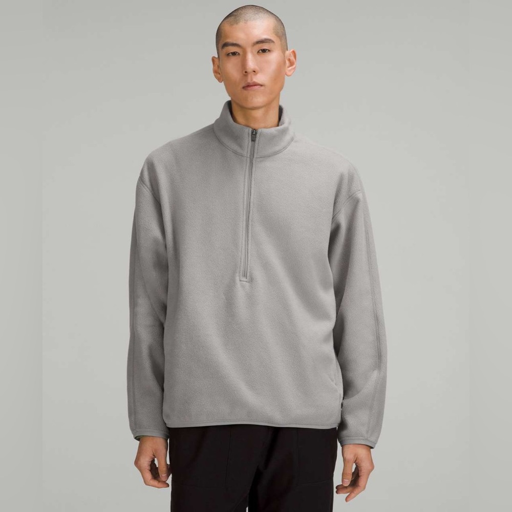 Lululemon Gray Gull Oversized Half Zip Fleece- Men’s Large MSRP $148